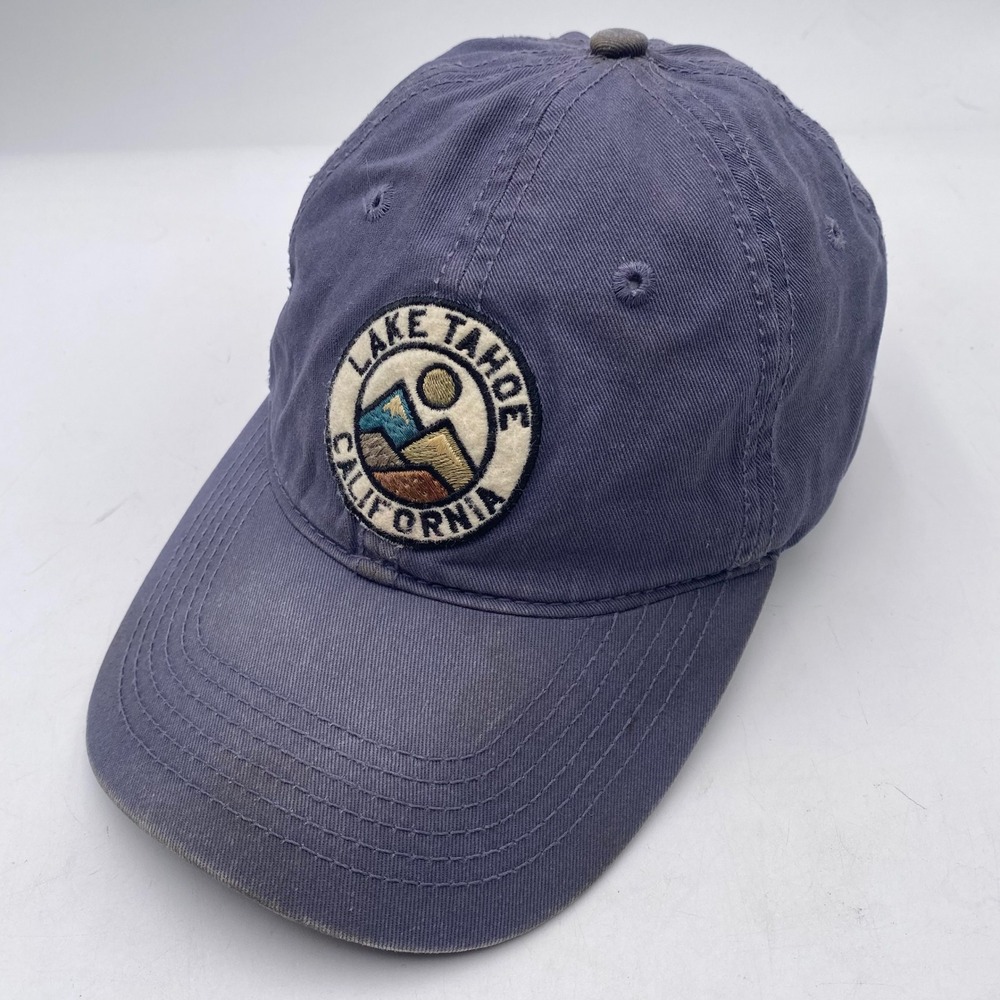 LAKE TAHOE Blue 84 Dad Hat Baseball Cap Mens Womens Blue Cotton Patch Adjustable